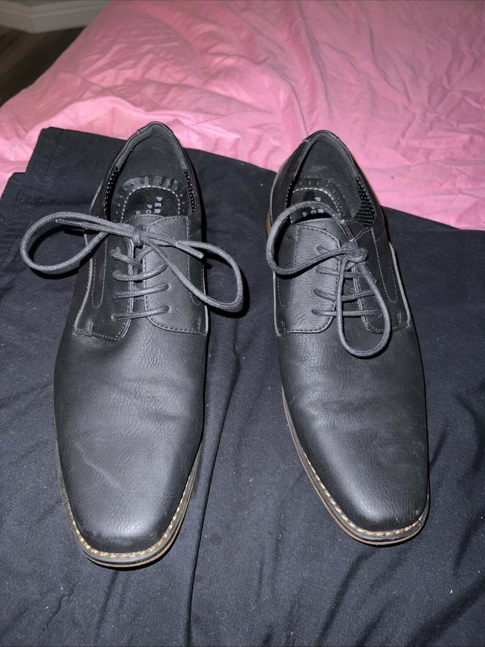NEW Men's Perry Ellis Portfolio Ultra Foam 10 Donovan Black Oxford Dress Shoes